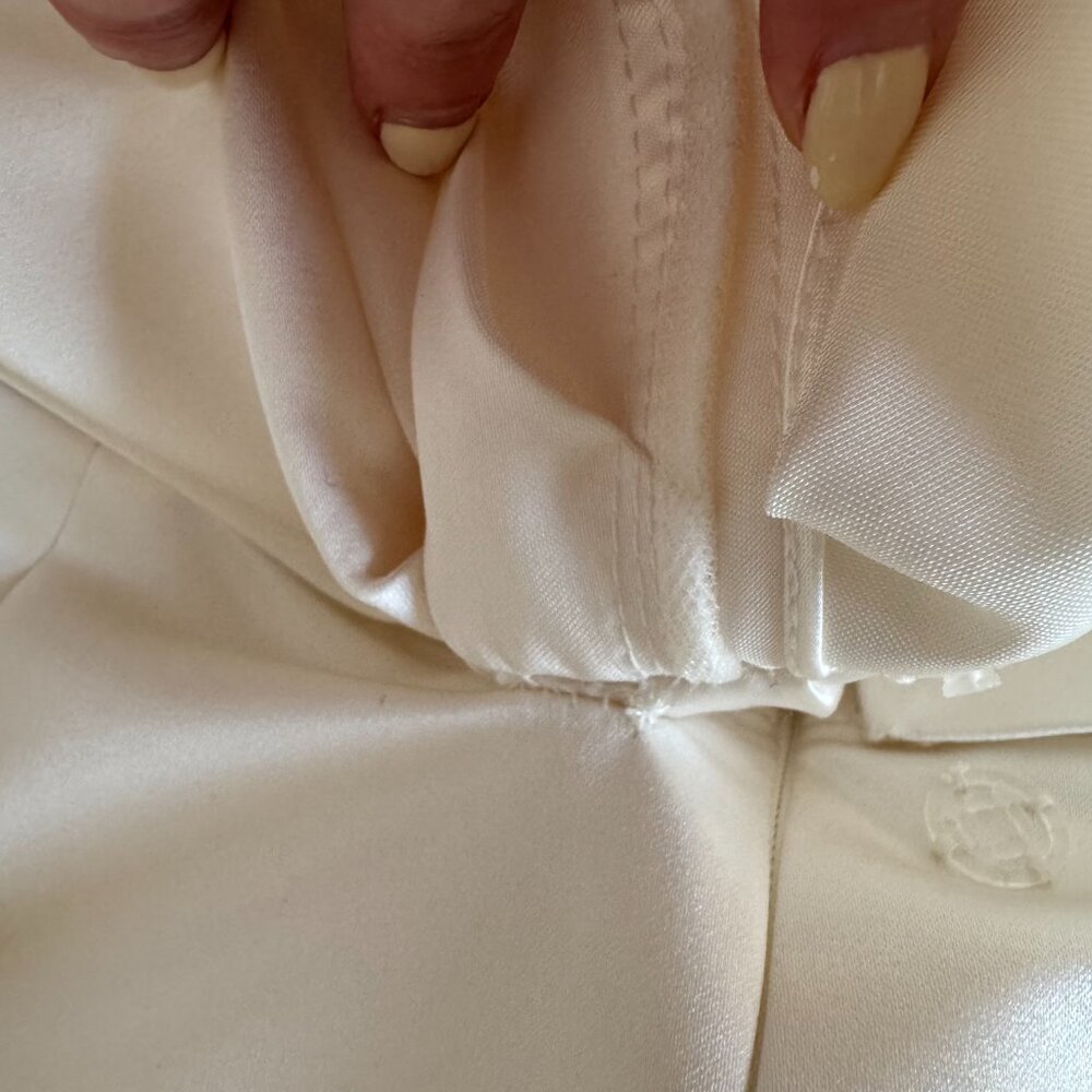 Amsale Willow Duchesse Satin Strapless Dress Size 6 - Picture 10 of 14